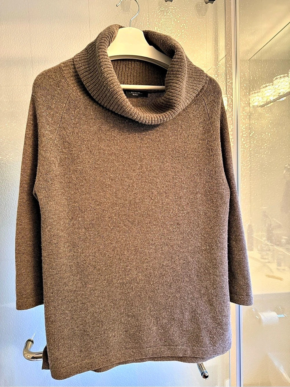 Weekend Max Mara Brown Cowl Neck Like New